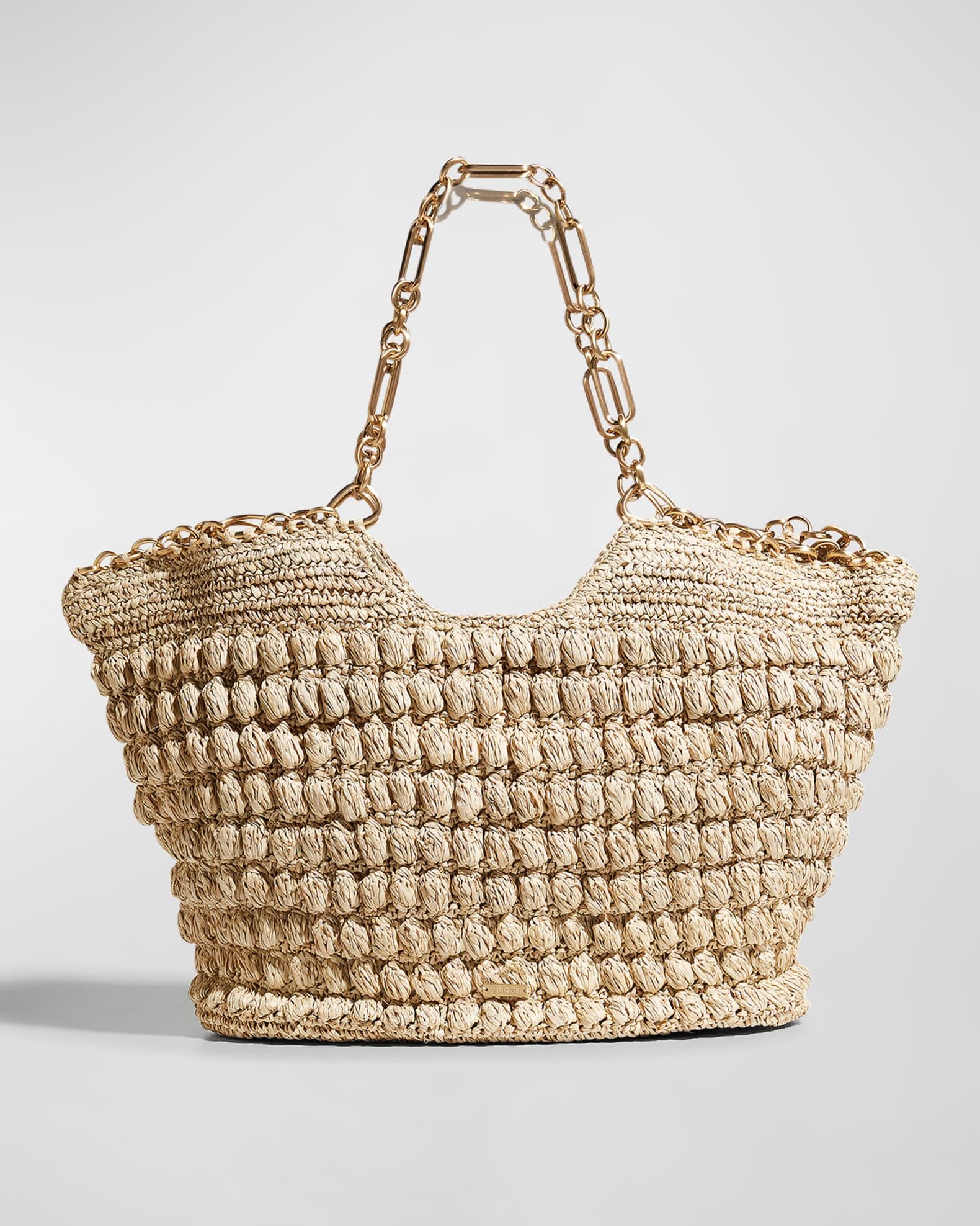 Cult Gaia Naima Straw Chain Tote Bag | Neiman Marcus