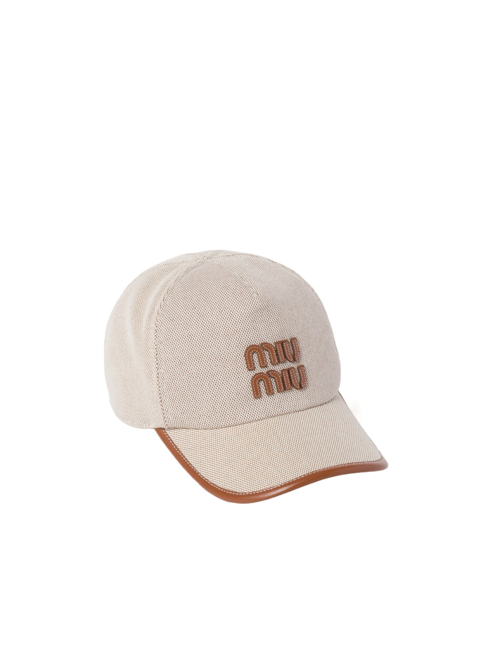 Miu Miu Logo-Patch Curved Peak Baseball Hat | Senser US