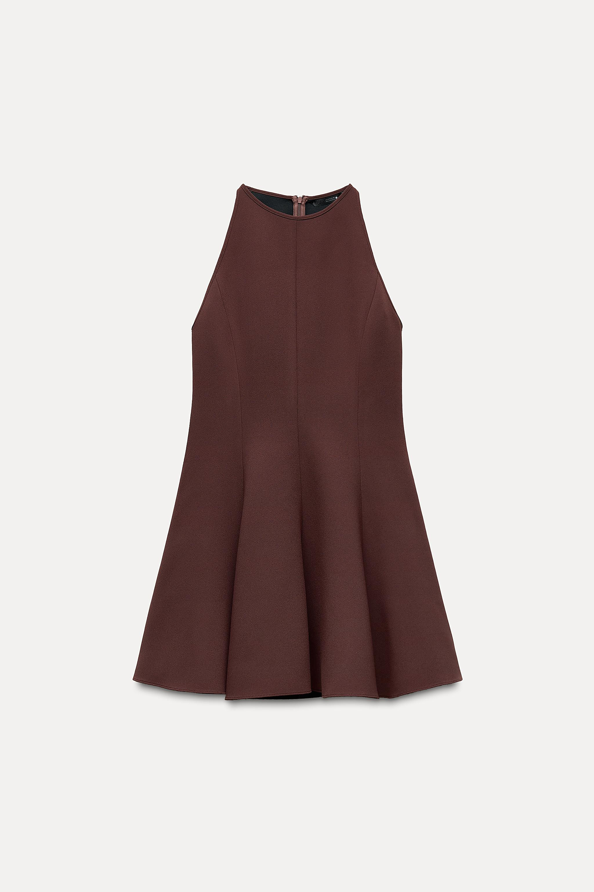 HALTER GODET DRESS ZW COLLECTION | Zara US