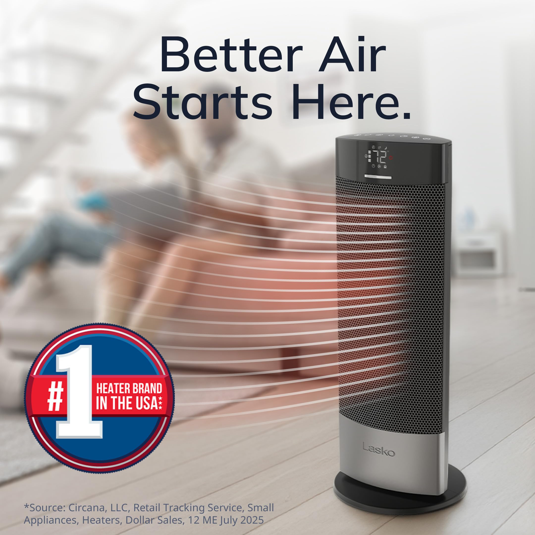 Lasko Ellipse Ceramic Tower Heater for Home with Tipover Switch, Child Lock, Digital Display, The... | Amazon (US)