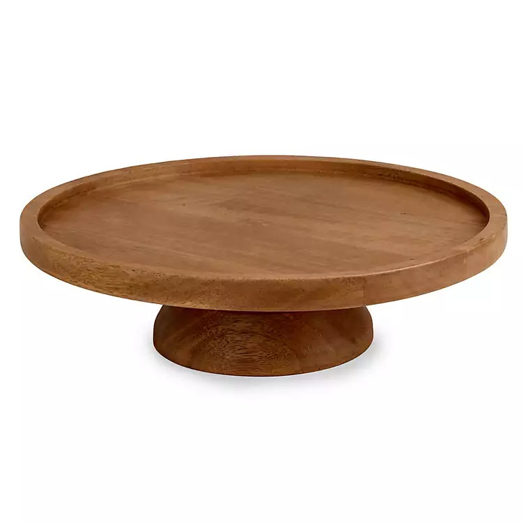 New! Brown Mango Wood Cake Stand | Kirklands