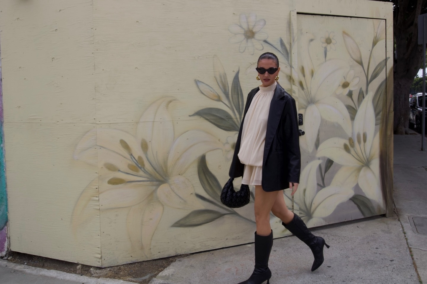 venus in venice 🐚

spring reset energy in an outfit 🤍
lightweight cream mini dress + oversized black leather blazer is my go to for spring transitional outfits… still airy but grounded. paired with knee high boots for that clean, elevated silhouette that works from coffee to dinner.

perfect for: spring outfit ideas, spring transitional outfits, brunch outfits, casual date looks, chic everyday style, neutral feminine outfits

#venicebeach #somewherenowhere #californialiving #ootd #venuswaters 

📸 @kolvibesofficial ❤️‍🔥

#LTKootd #LTKdayinmylife #LTKSeasonal
