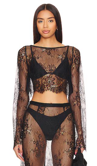 x REVOLVE Dionne Lace Blouse in Black | Revolve Clothing (Global)
