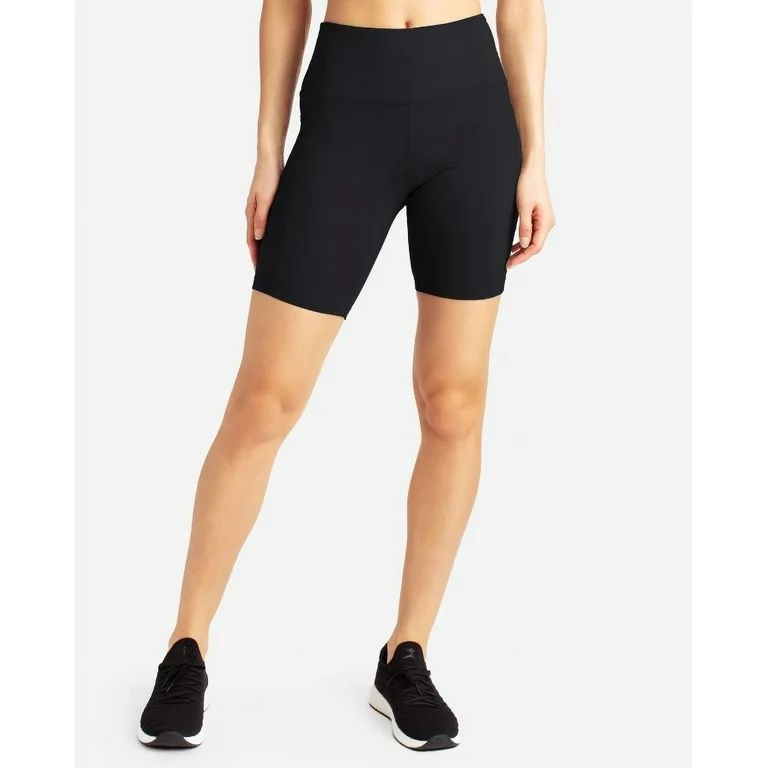 Danskin Women's 2-Pack High Waist Contoured Seams Bike Shorts, Black XL | Walmart (US)