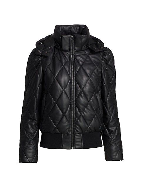 Beau Vegan Leather Puffer Coat | Saks Fifth Avenue
