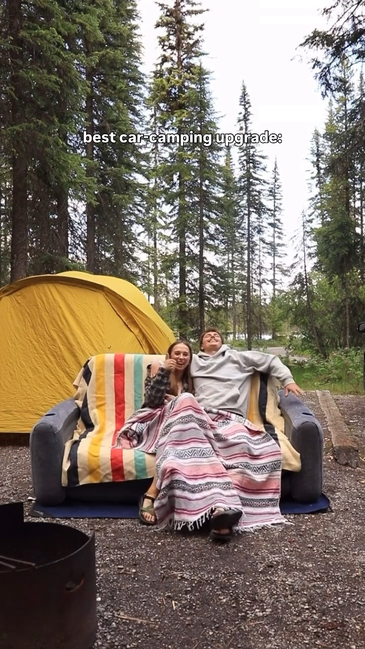 Best comfort item i’ve ever bought for my camping set up is this inflatable couch 🛋️🤭 AND it folds out into a queen sized air mattress you can sleep on! (ALSO it’s only $140 CAD 👀)

Send this to your camping buddy who needs a camp chair upgrade ✨📩

Make sure you put a mat or carpet down before inflating the couch so you don’t pop it on any sharp rocks. 🔗 in my bio for it! 

#outdoorsygirl #campinghacks #campingsetup #carcamping #campingtips #camplife #outdoorsy #outdoorsygals #glamling #overlanding #tenting #explorepage #microinfluencer #optoutside #parkslover #naturelover