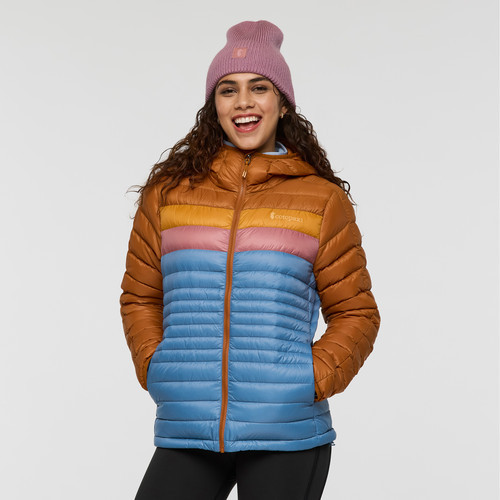 Cotopaxi Fuego Down Hooded Jacket - Women's in Sienna/fjord at Nordstrom, Size X-Small | Nordstrom