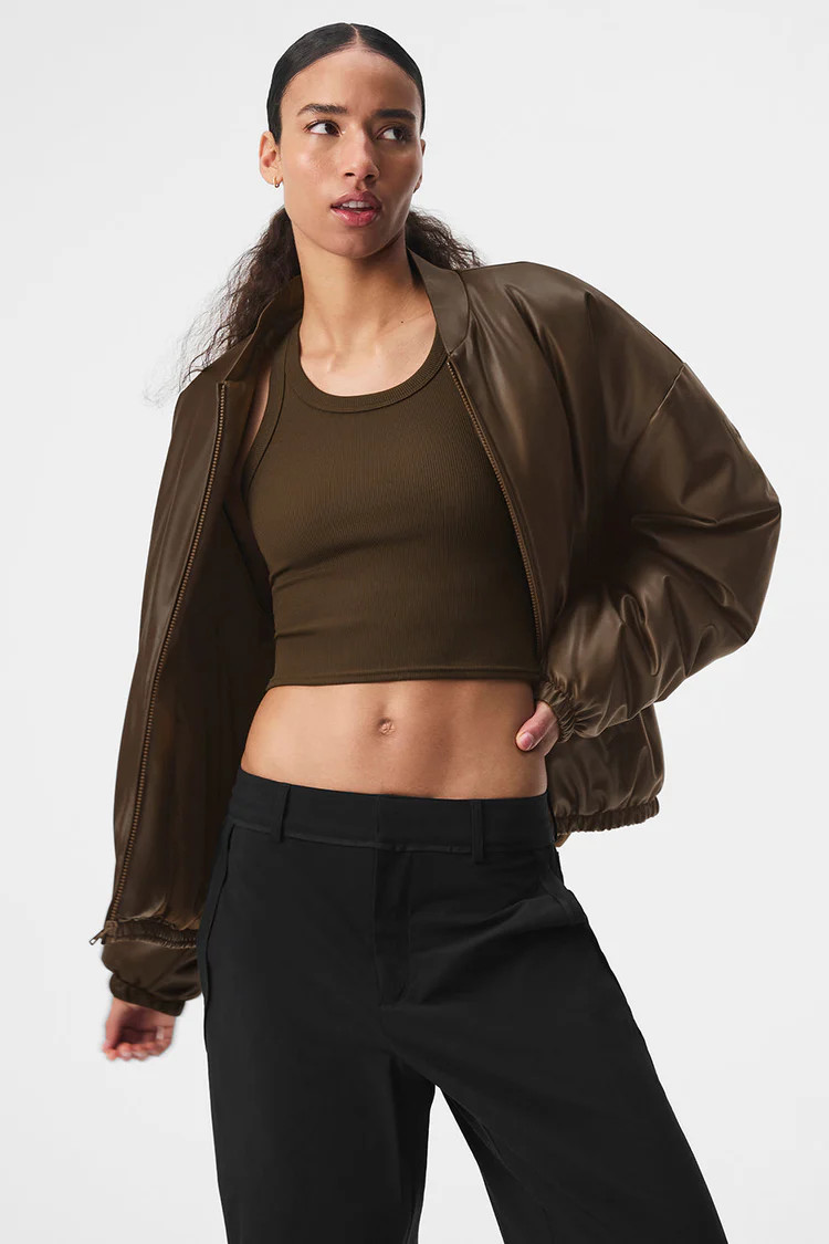 Faux Leather Premier Bomber | Alo Yoga (US)