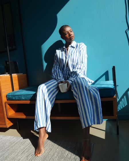Blue in white striped linen shirt and pants! Great vacation outfit  or workwear  

#LTKWorkwear #LTKStyleTip #LTKTravel