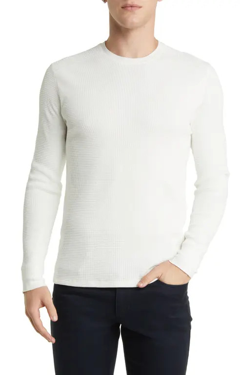 Vince Thermal Long Sleeve T-Shirt in Off White at Nordstrom, Size Large | Nordstrom