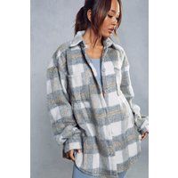 Oversized Brushed Check Shacket | Debenhams UK