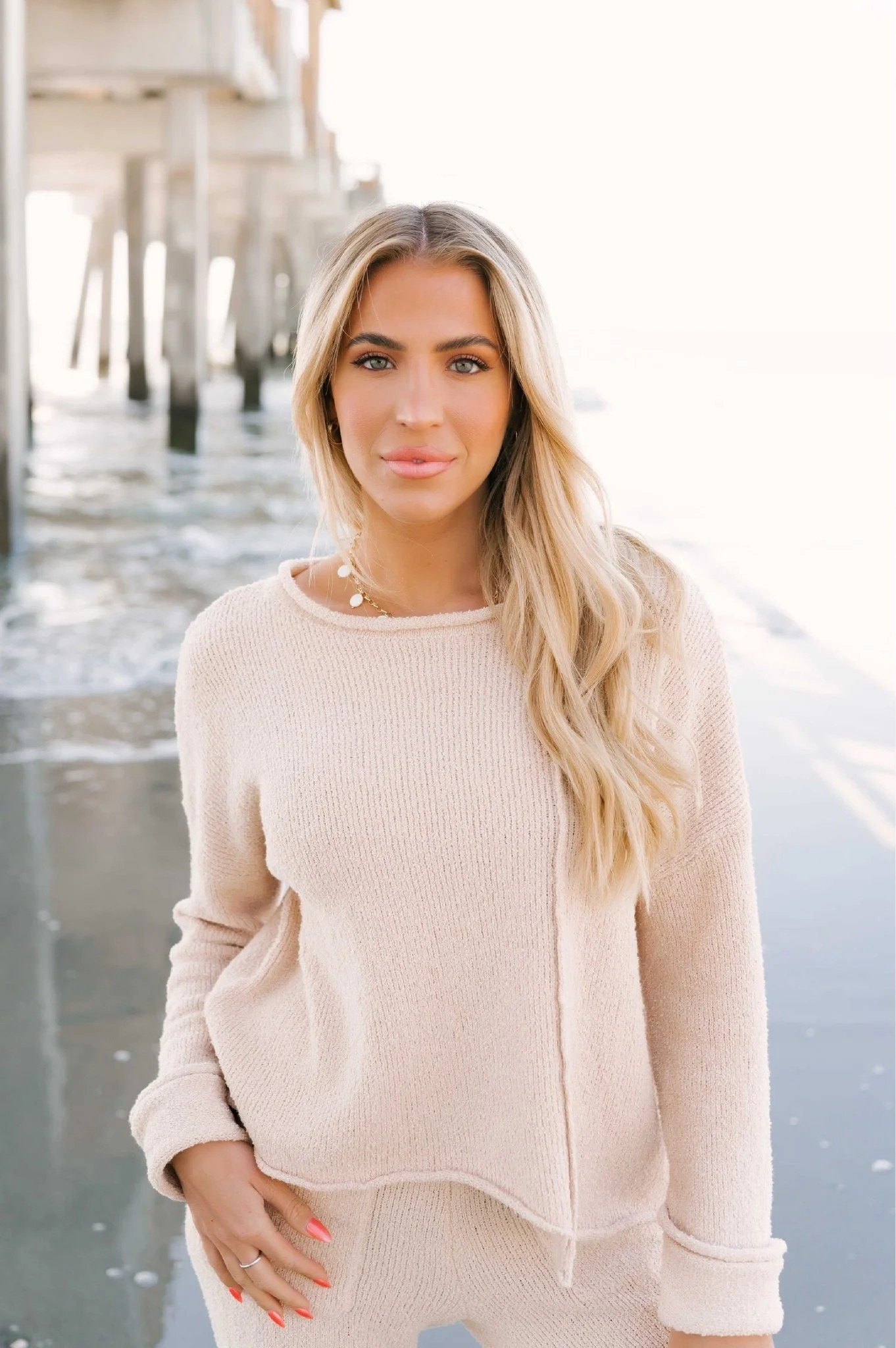 Cream Asymmetrical Hem Sweater | Magnolia Boutique