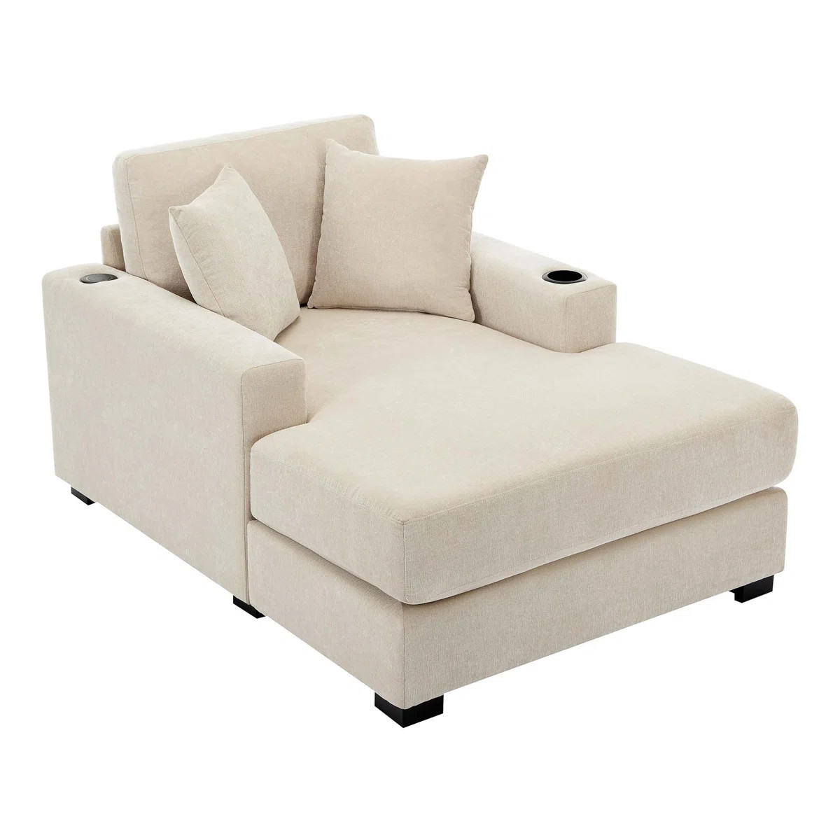 Zared Oversized Chaise Lounger Modern Style Sofa Couch | Wayfair North America