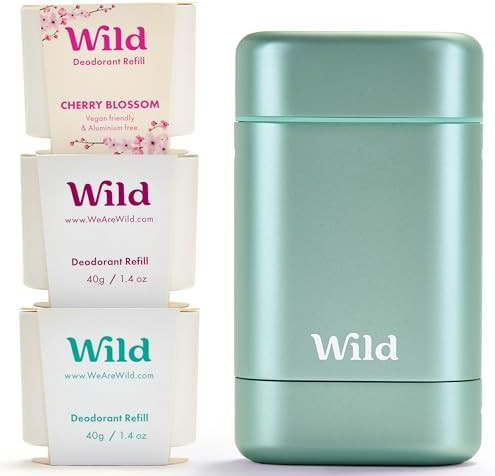 Wild - Aqua Case with Refill Variety Pack - Refillable Deodorant - Aluminum Free - Includes Fresh... | Amazon (US)