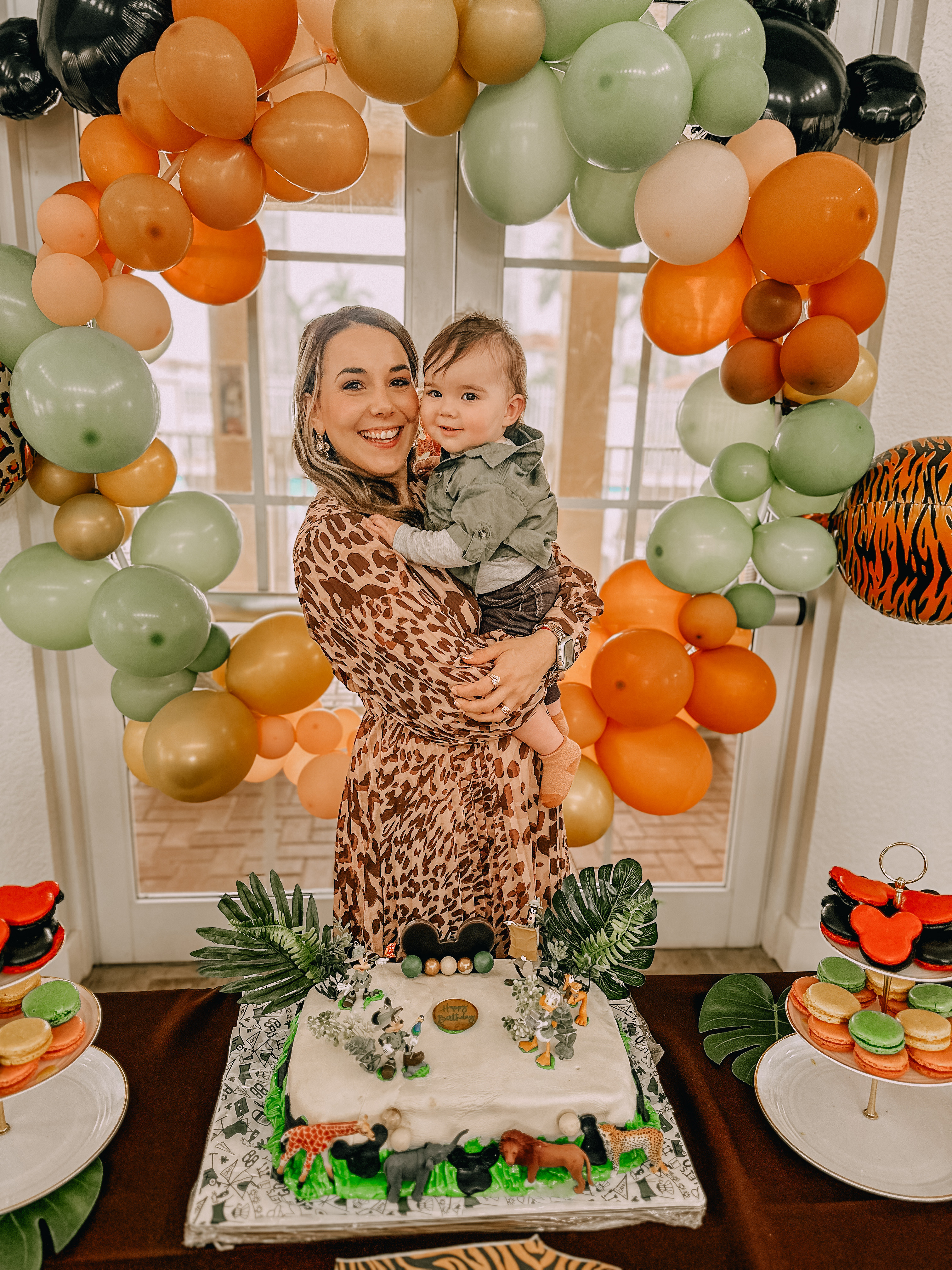 Baby boy first birthday party 🧡 Mickey Mouse safari themed ✨ 

Oli had an amazing 1st birthday celebration with all things Mickey Mouse Safari 🦁 even our clothes! Looks linked here.

I’m wearing size M on the dress and size 7.5 in shoes. Baby is wearing size 12M.

#LTKParties #LTKBaby #LTKFamily