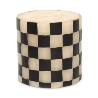 5" Check Pillar Candle, Black and Ivory | Bloomingdale's (US)