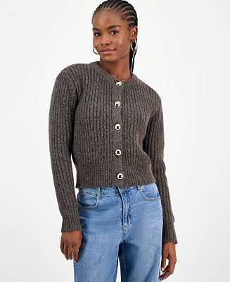 Women's Dome-Button Cropped Cardigan, Macy's Exclusive | Macy's