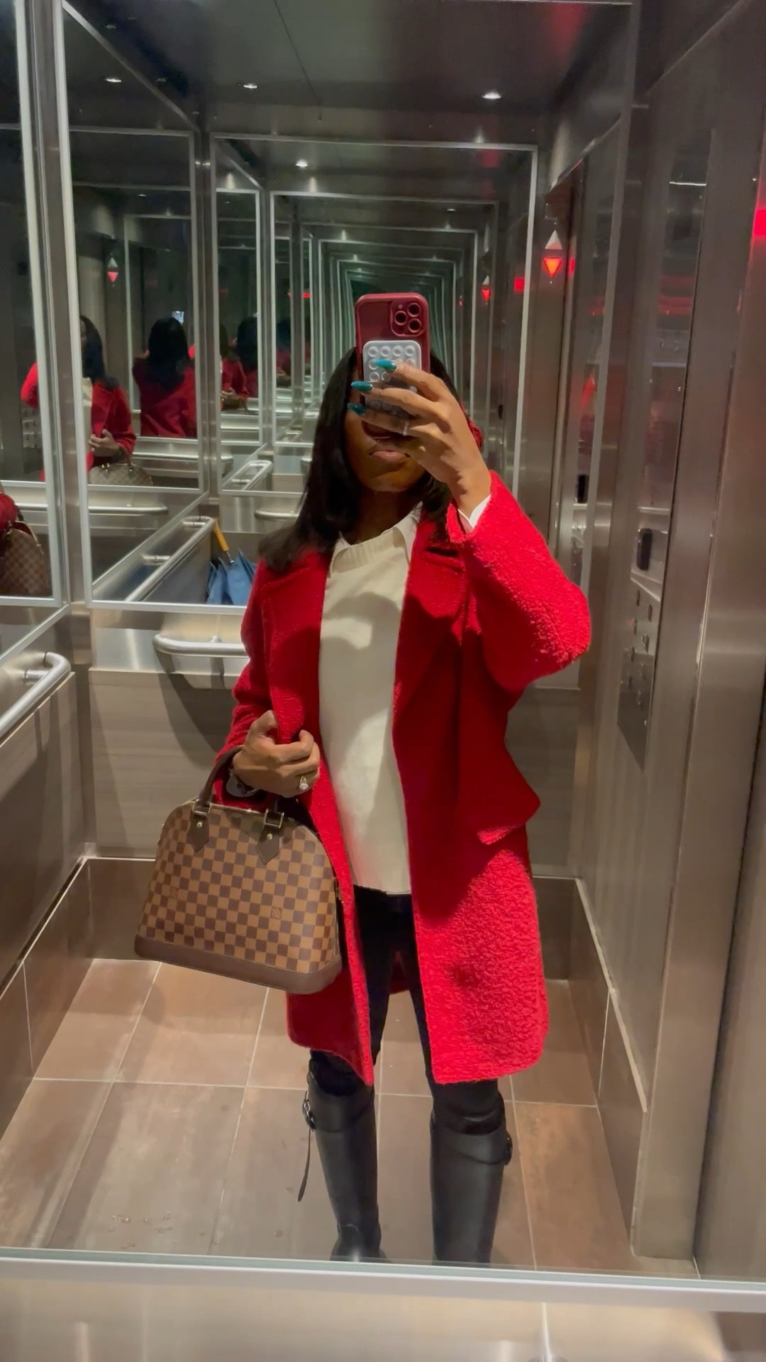 Rainy day outfit. This is when skinny jeans come in handy, with tall rain boots 

#LTKOver40 #LTKHoliday #LTKSeasonal