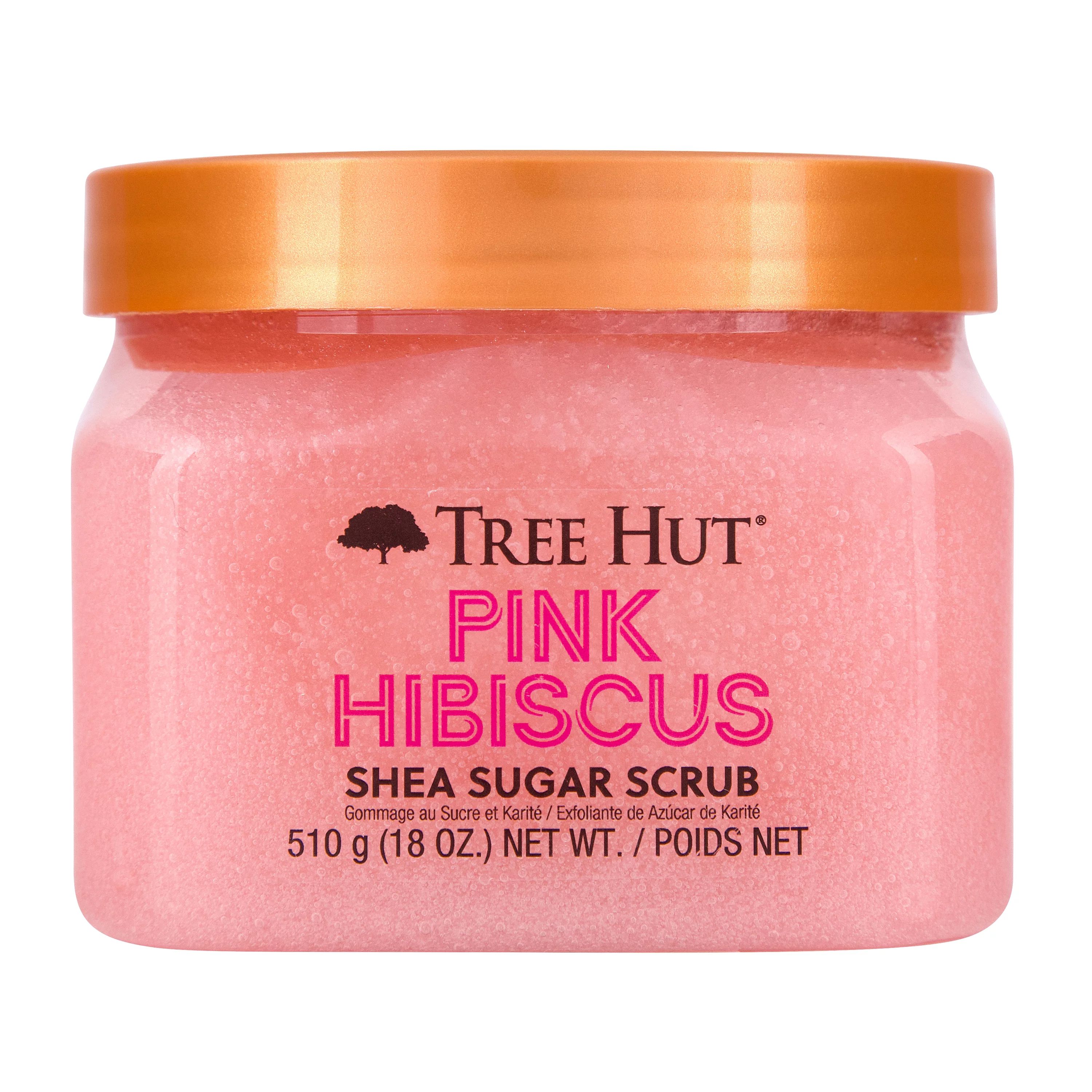 Tree Hut Pink Hibiscus Shea Sugar Exfoliating & Hydrating Body Scrub, All Skin Types 18 oz. | Walmart (US)