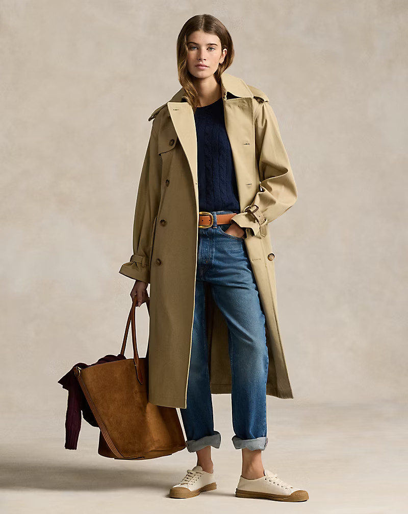 Trench-coat croisé en sergé | Ralph Lauren (FR)