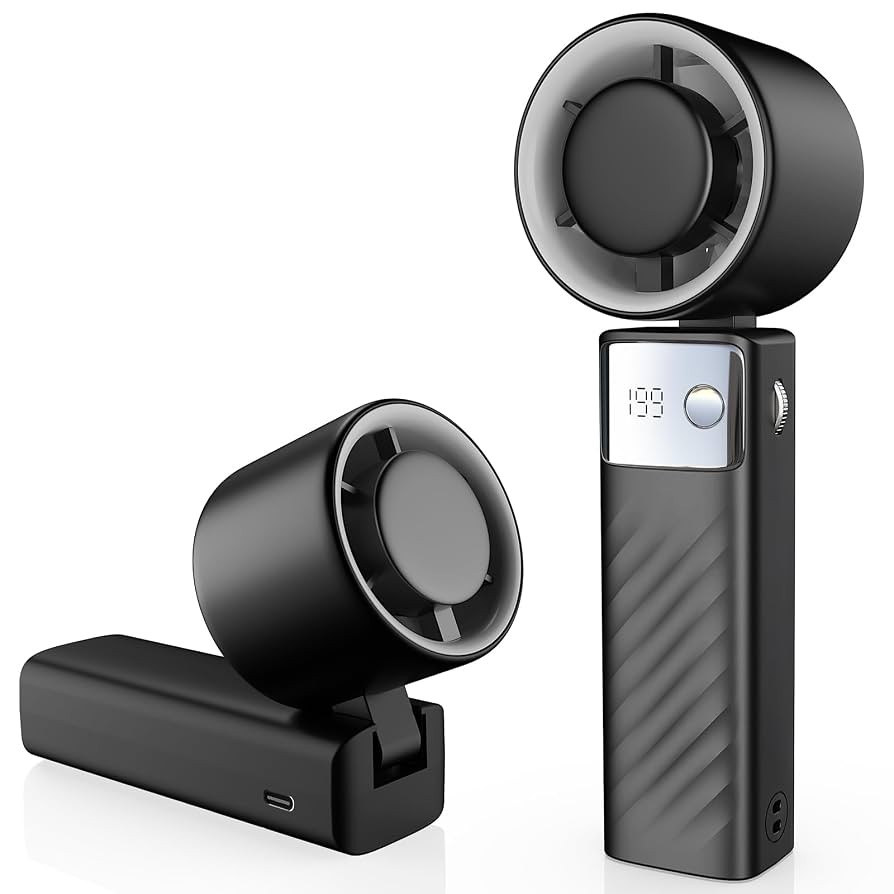 Portable Handheld Turbo Fan - Foldable Mini Fan with Air Turbo Tech, 1-199 Speed Adjustment, 20H ... | Amazon (US)