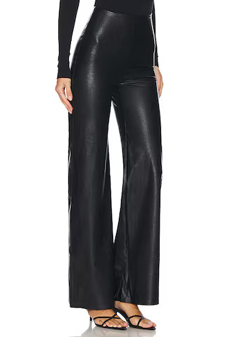 Faux Leather Wide Leg Pant in Black | Revolve Clothing (Global)