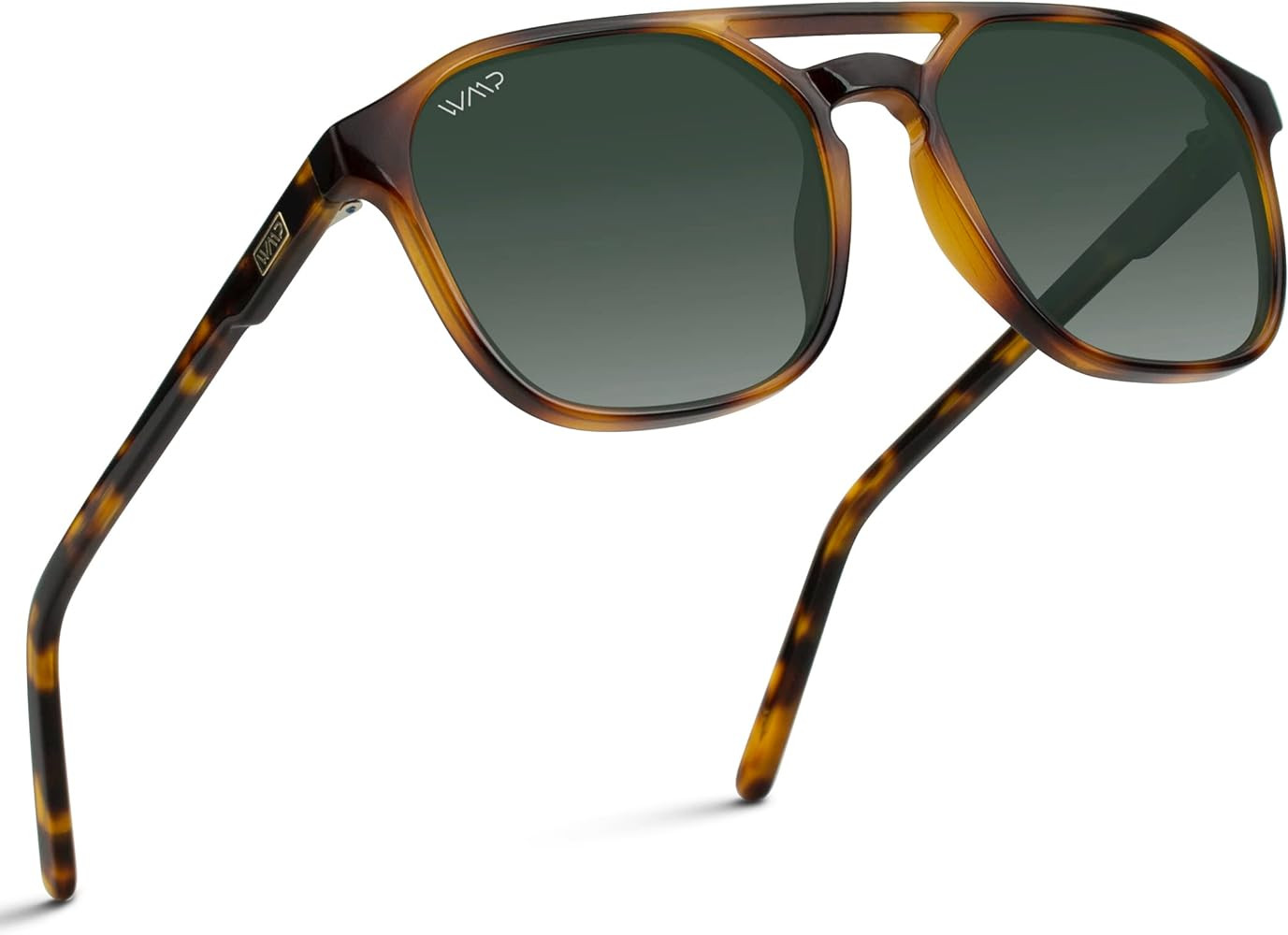 WearMe Pro Polarized Double-Bridge Large Rectangular Men's Sunglasses | Amazon (US)