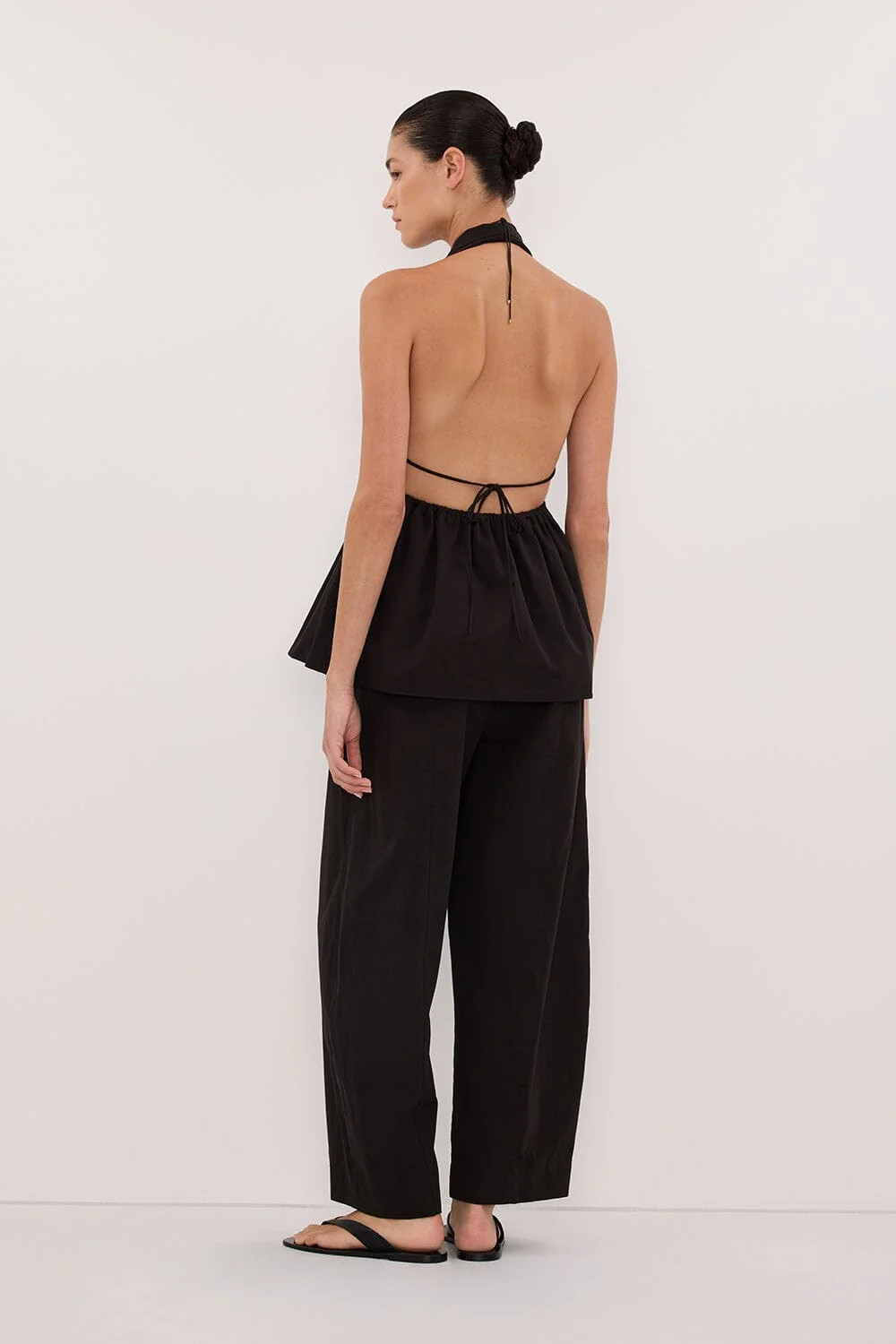 SCOUT BLACK POPLIN BARREL PANT | DISSH
