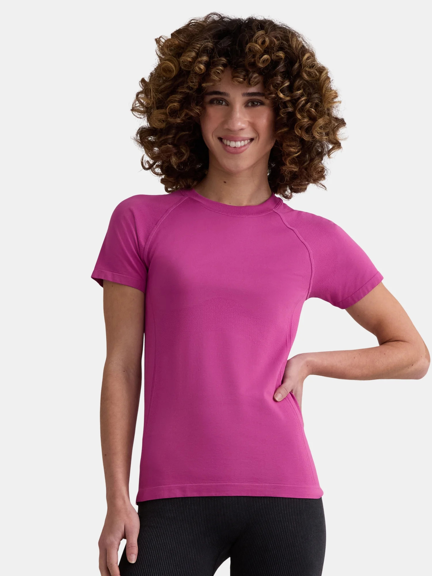 Avia Women’s Seamless Active Tee with Short Sleeves, Sizes XS-XXXL | Walmart (US)