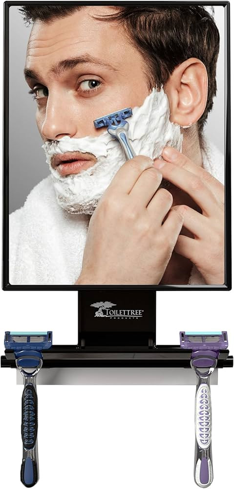 ToiletTree Products Fogless Shower Mirror - Anti-Fog Mirror - Adjustable Shaving Mirror with a Sq... | Amazon (US)