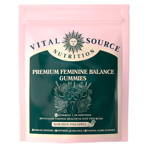 Vital Source Nutrition - Premium Feminine Balance Gummies - for Women’s Health & Wellness - Immune Support - Vegan, Gluten-Free - Hawaiian Pineapple - 60 Gummies - 30 Servings | Amazon (US)