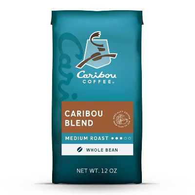 Caribou Coffee Caribou Blend Medium Roast Whole Bean Coffee - 12oz: Arabica Beans, Rainforest Alliance Certified, Spice | Target
