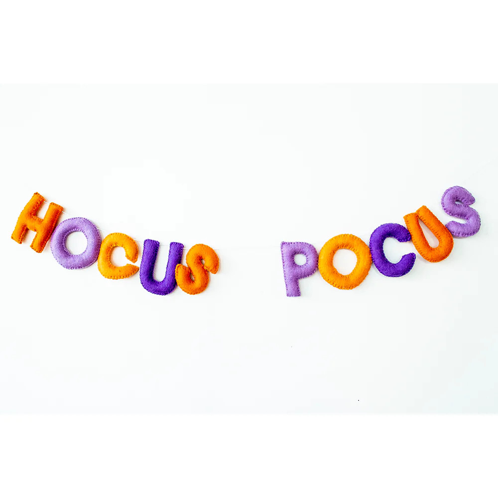 Hocus Pocus Wool Felt Garland - Purple | Shop Sweet Lulu