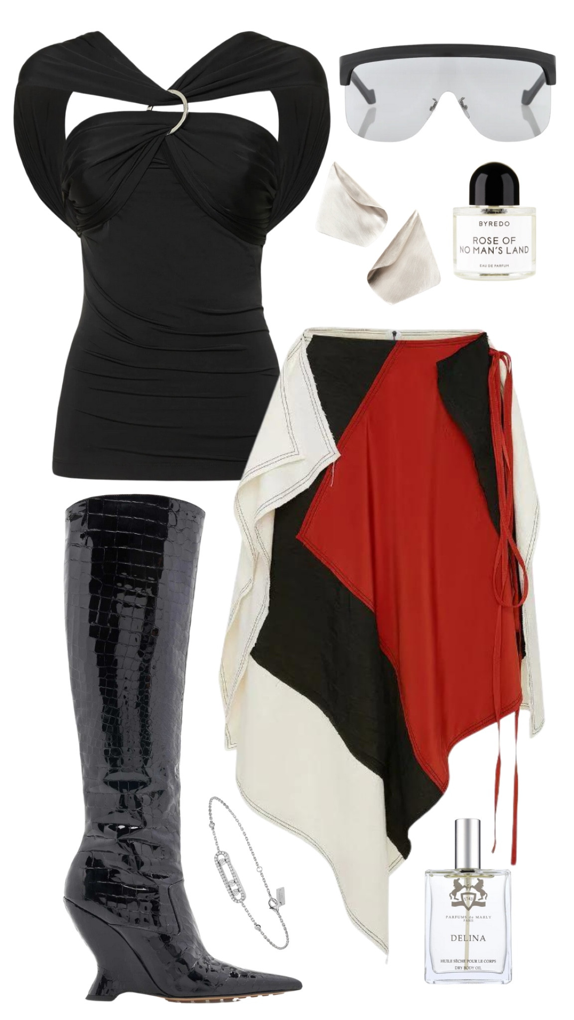 the attico top 
jw anderson top 
bottega veneta boots 
loewe sunglasses 
byredo rose of no man’s land perfume 
banana republic earrings 
perfums de marly delina body oil 
messika bracelet 

#LTKHoliday #LTKSeasonal #LTKfit