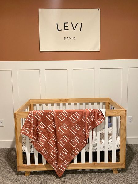 Love this new personalized blanket from Caden Lane! 😍 we have the rust color with block font. #babyboy #ad #nursery #cadenlane #cadenlanepartner 

#LTKbaby #LTKFind