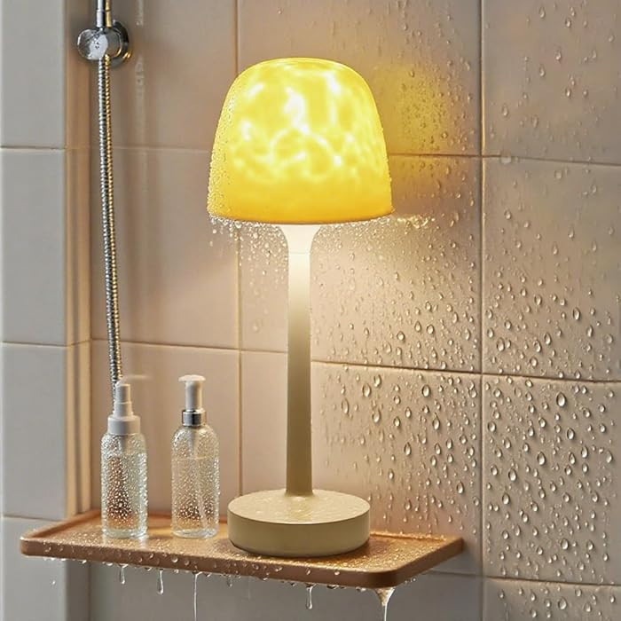 Spa-Like Shower Lamp - Waterproof Bathroom Lamp with 16 Color Ocean Wave Projector, Rechargeable ... | Amazon (US)