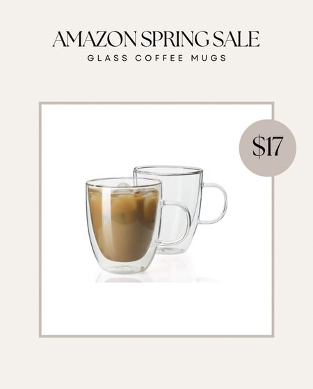 Double wall glass coffee mugs on sale. Amazon spring sale finds  

#LTKsalealert #LTKhome #LTKSeasonal