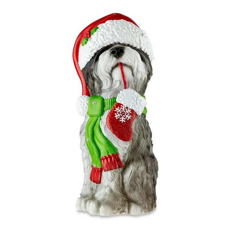 Outdoor Christmas Light-Up Sheepdog Blow Mold (Plastic), 28 in, by Holiday Time | Walmart (US)