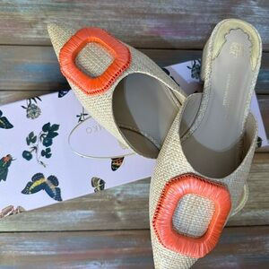 Antonio Melanie Women's Tan and Orange Mules | Poshmark