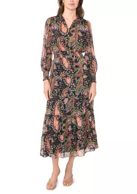 Women's Blouson Sleeve Chiffon Dress | Belk