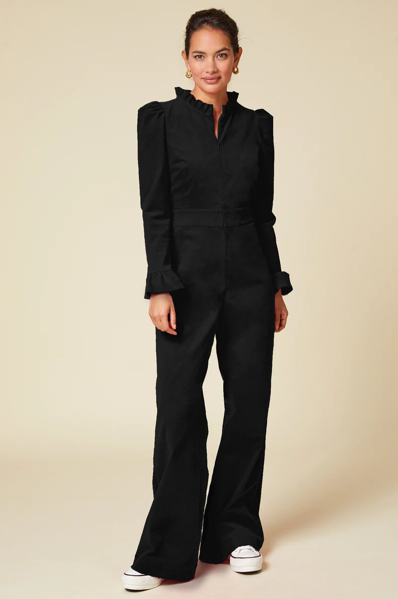 Zip Front Jumpsuit | Navy/Black | Aspiga
