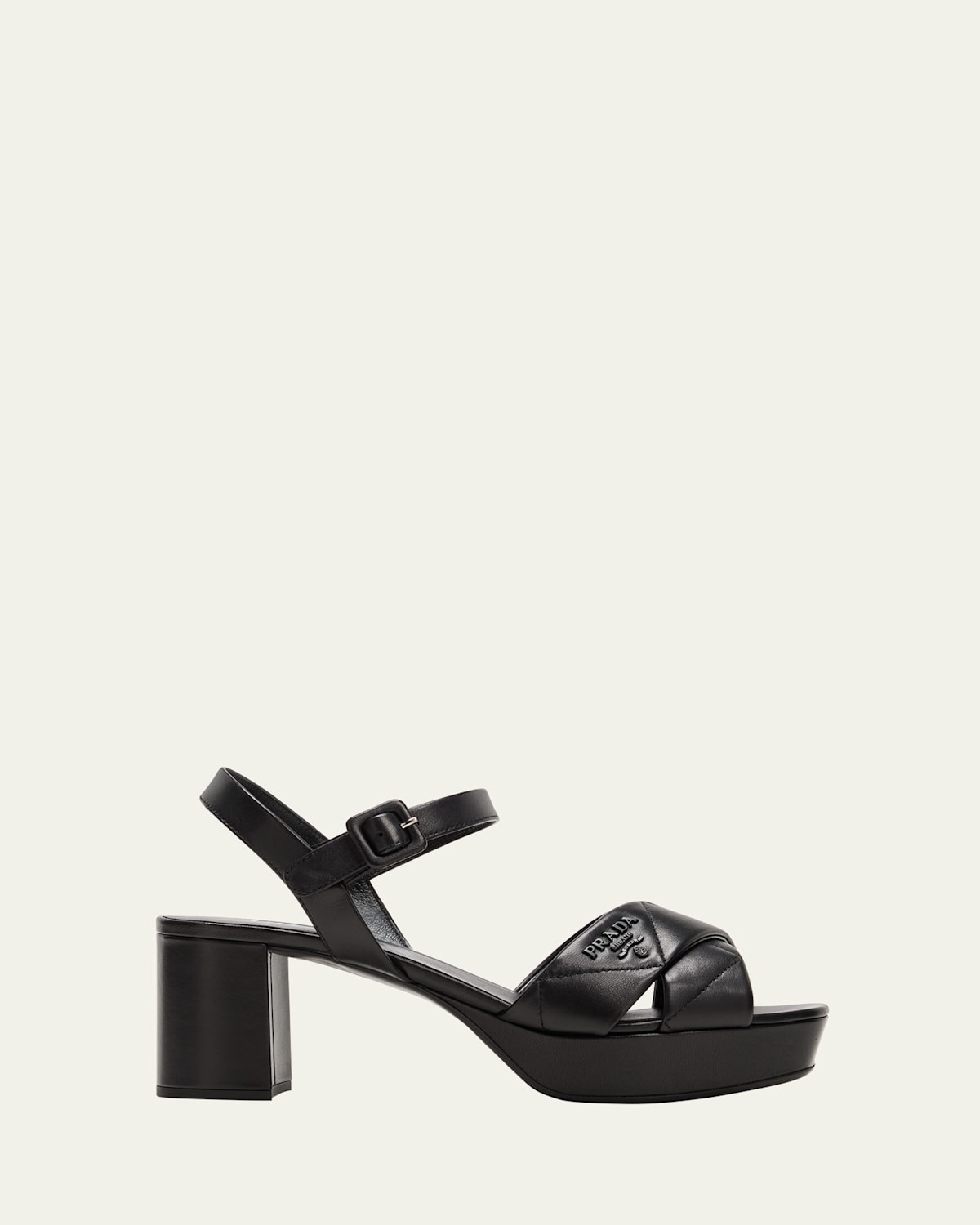 Quilted Leather Ankle-Strap Platform Sandals | Bergdorf Goodman