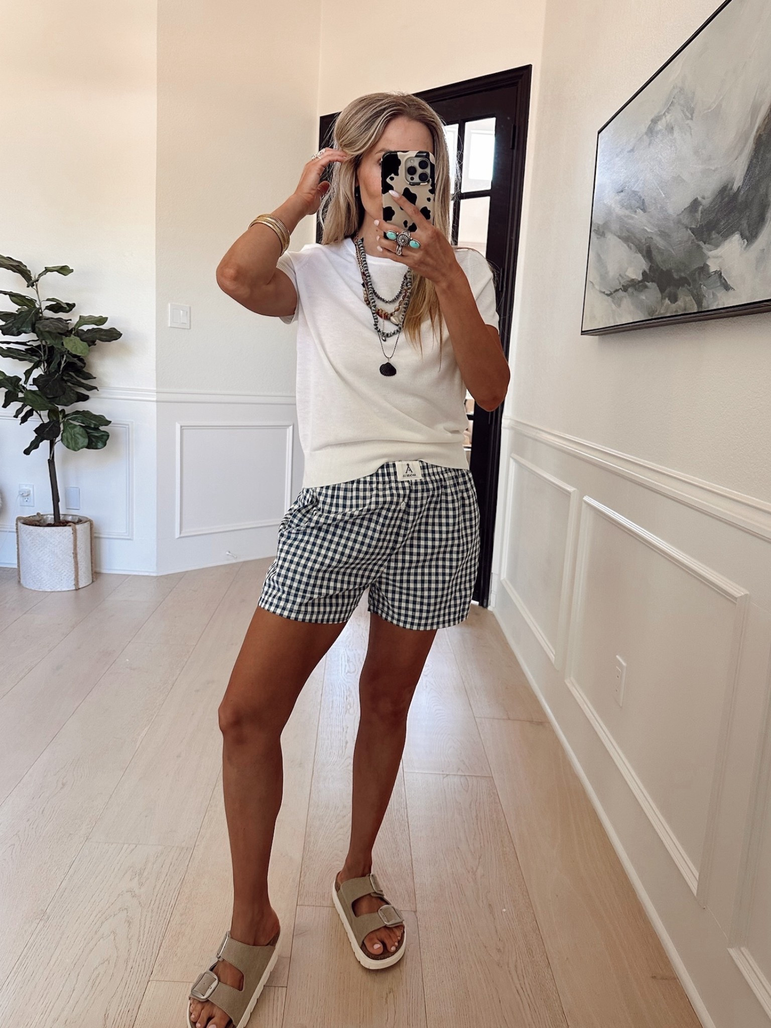 Coastal vibes every day outfit. These boxer shorts are only $8.48 compared to free people’s $38 day-to-day striped boxers  😳

I’m wearing my tts (small) in both the top & bottom.

5’5” // 120 lbs 

￼

#LTKdayinmylife #LTKootd #LTKmomlife