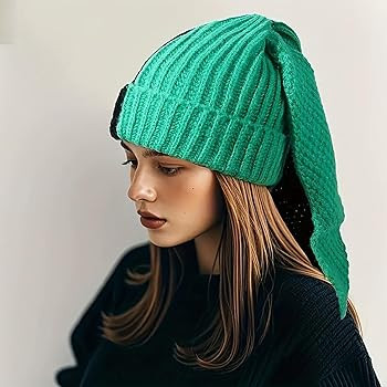 Knit Beanie Hats Cute Bunny Long Ears Funny Hat Fluffy Winter Cap Warm Rabbit Crochet Skull Cap H... | Amazon (US)