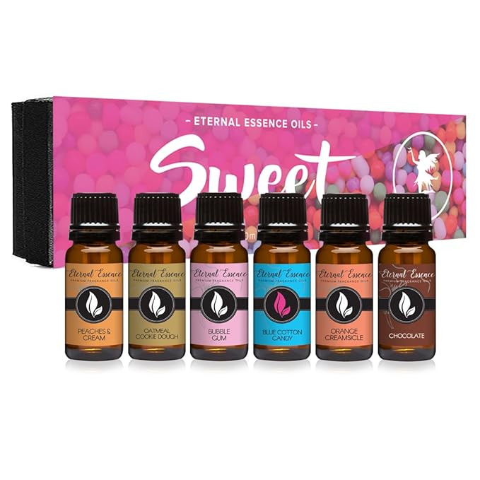 Sweet Gift Set of 6 Premium Grade Fragrance Oils - Bubble Gum, Orange Creamsicle, Peaches & Cream... | Amazon (US)