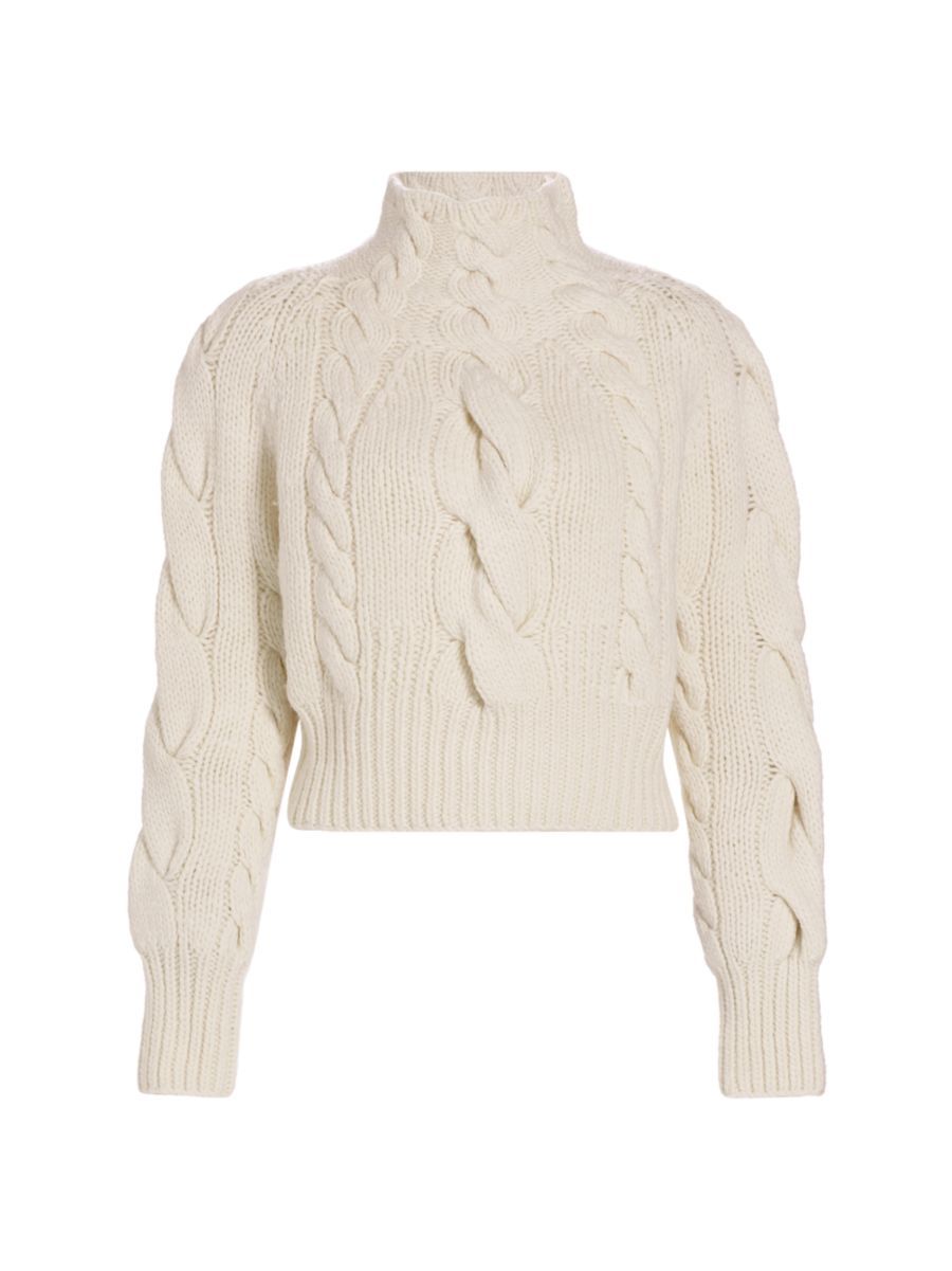 Luminosity Cropped Cable-Knit Sweater | Saks Fifth Avenue