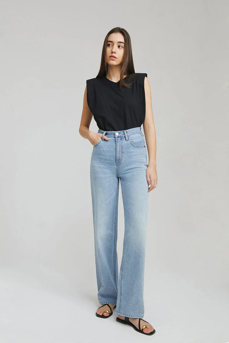 Hey Joanie's Coney Island Whitefish High Rise Wide Jeans | Etela Petite