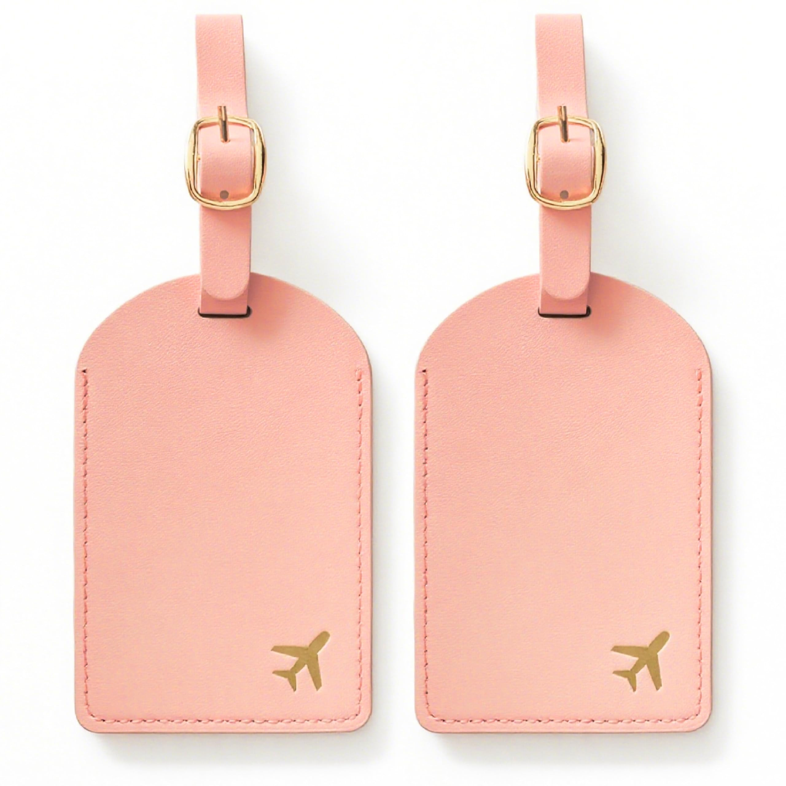 Amazon.com | toTravelGear Luggage Tags for Suitcases,2 Pack PU Leather Privacy Protection Bag Tag... | Amazon (US)
