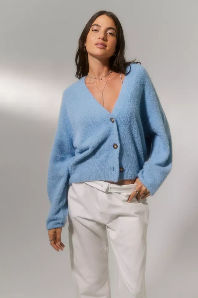 UO Thea Fuzzy Cardigan | Urban Outfitters (US and RoW)