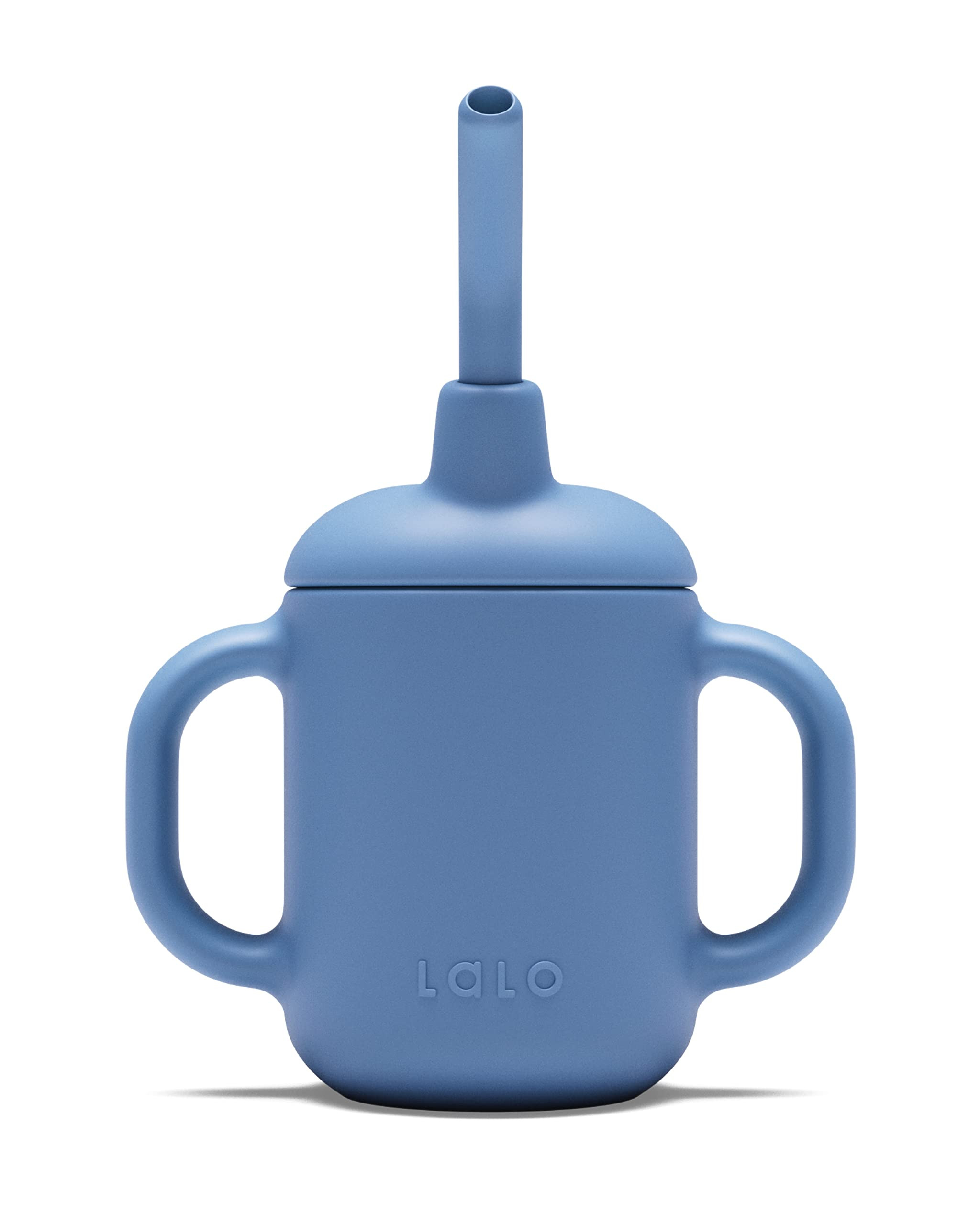 Lalo Little Cup, Non-Toxic Silicone Straw Cup with Handles - Baby and Toddler Sippy Cup - Mini Cu... | Amazon (US)